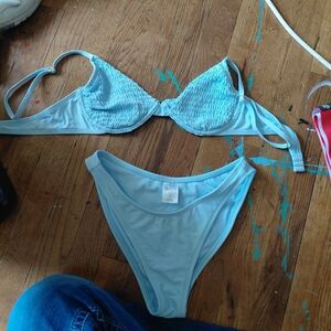 wild fable Light Blue Women's Bikini Set